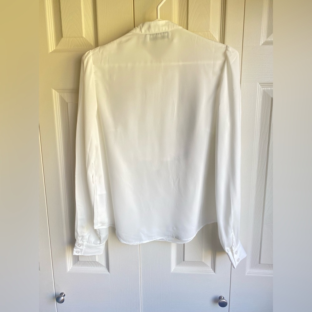 New Self-Portrait Ruffle Collar Chiffon Blouse - Picture 6 of 10